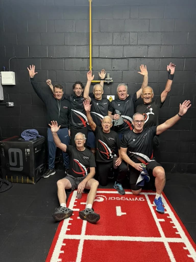 Challenge Life members celebrating together after a training session