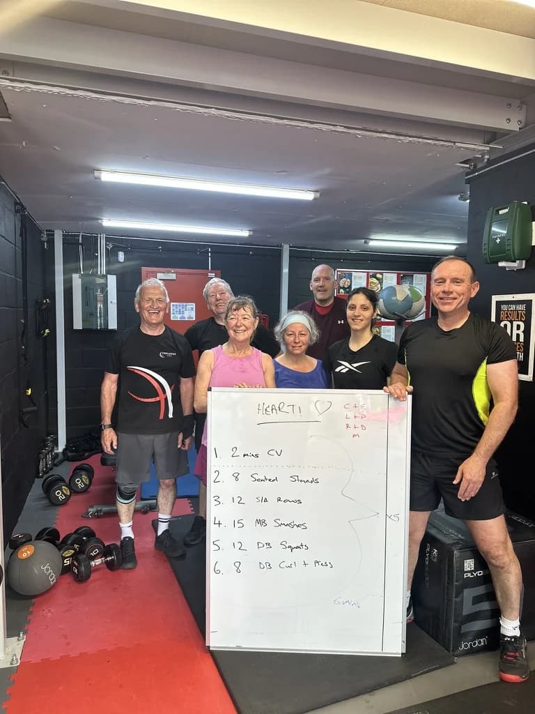 Challenge Life members together after a coached group training session