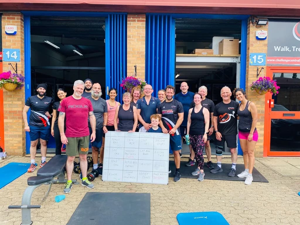 Challenge Life members gathered outside the Letchworth gym